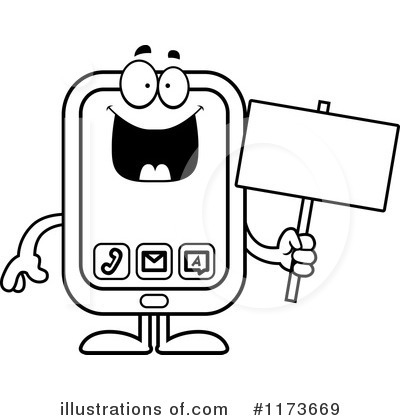 Smart Phone Clipart #1173669 by Cory Thoman