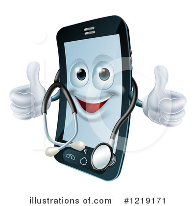 Royalty-Free (RF) Cell Phone Clipart Illustration by AtStockIllustration - Stock Sample #1219171