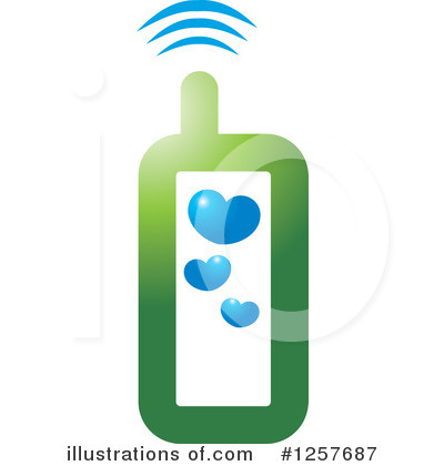Royalty-Free (RF) Cell Phone Clipart Illustration by Lal Perera - Stock Sample #1257687
