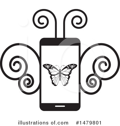 Royalty-Free (RF) Cell Phone Clipart Illustration by Lal Perera - Stock Sample #1479801