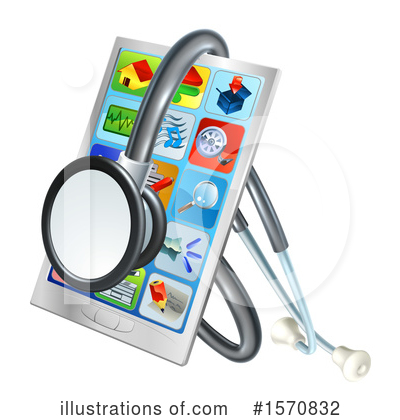 Royalty-Free (RF) Cell Phone Clipart Illustration by AtStockIllustration - Stock Sample #1570832