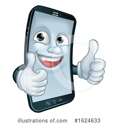 Royalty-Free (RF) Cell Phone Clipart Illustration by AtStockIllustration - Stock Sample #1624633