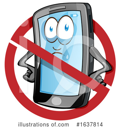Royalty-Free (RF) Cell Phone Clipart Illustration by Domenico Condello - Stock Sample #1637814