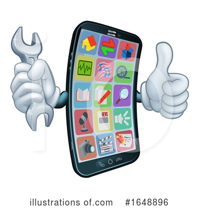 Royalty-Free (RF) Cell Phone Clipart Illustration by AtStockIllustration - Stock Sample #1648896
