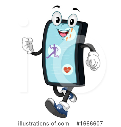 Royalty-Free (RF) Cell Phone Clipart Illustration by BNP Design Studio - Stock Sample #1666607