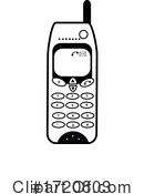 Cell Phone Clipart #1720803 by patrimonio
