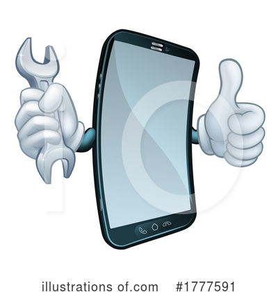 Royalty-Free (RF) Cell Phone Clipart Illustration by AtStockIllustration - Stock Sample #1777591
