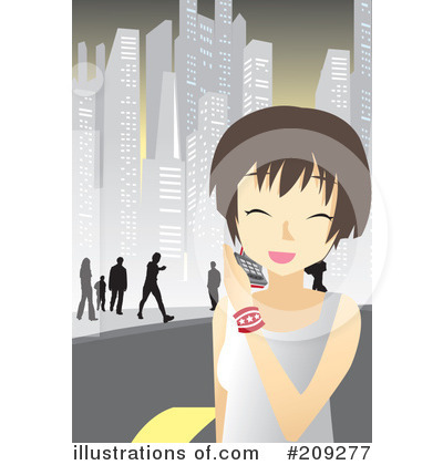 Royalty-Free (RF) Cell Phone Clipart Illustration by mayawizard101 - Stock Sample #209277