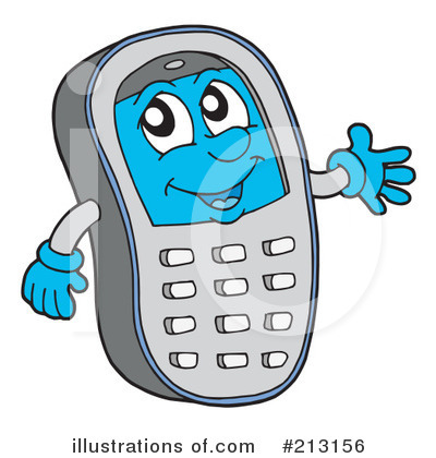 Royalty-Free (RF) Cell Phone Clipart Illustration by visekart - Stock Sample #213156