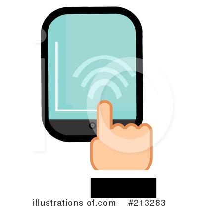Royalty-Free (RF) Cell Phone Clipart Illustration by Hit Toon - Stock Sample #213283