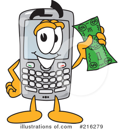 Cell Phone Character Clipart #216279 by Toons4Biz