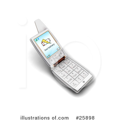 Royalty-Free (RF) Cell Phone Clipart Illustration by KJ Pargeter - Stock Sample #25898
