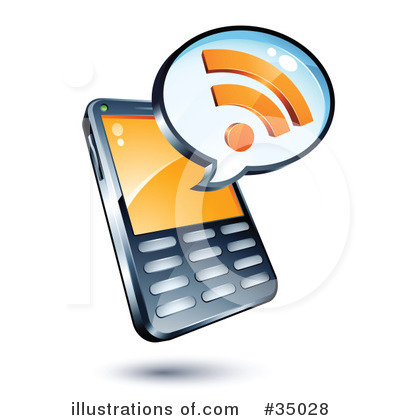 Royalty-Free (RF) Cell Phone Clipart Illustration by beboy - Stock Sample #35028