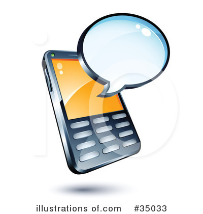 Royalty-Free (RF) Cell Phone Clipart Illustration by beboy - Stock Sample #35033