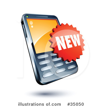 Royalty-Free (RF) Cell Phone Clipart Illustration by beboy - Stock Sample #35050