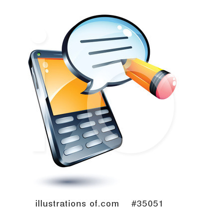 Royalty-Free (RF) Cell Phone Clipart Illustration by beboy - Stock Sample #35051