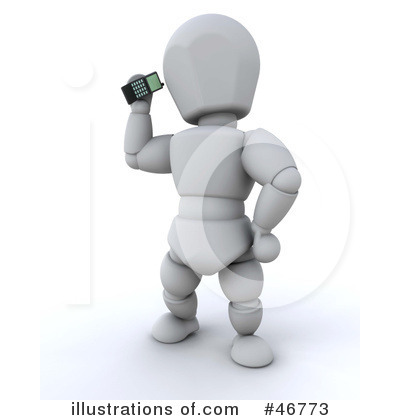 Royalty-Free (RF) Cell Phone Clipart Illustration by KJ Pargeter - Stock Sample #46773