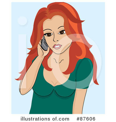 Royalty-Free (RF) Cell Phone Clipart Illustration by Pams Clipart - Stock Sample #87606