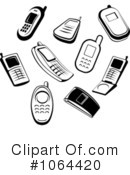 Cell Phones Clipart #1064420 by Vector Tradition SM