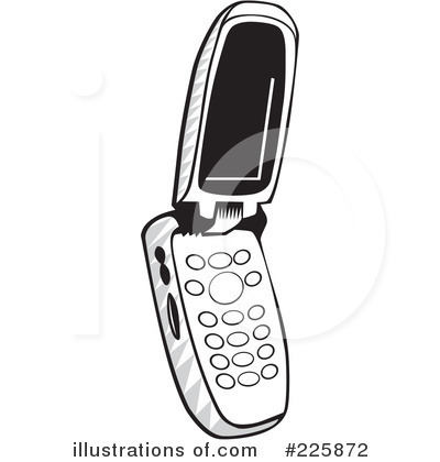 Royalty-Free (RF) Cellphone Clipart Illustration by David Rey - Stock Sample #225872