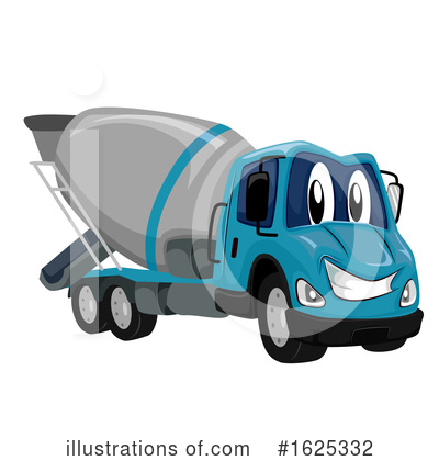 Cement Truck Clipart #1625332 by BNP Design Studio