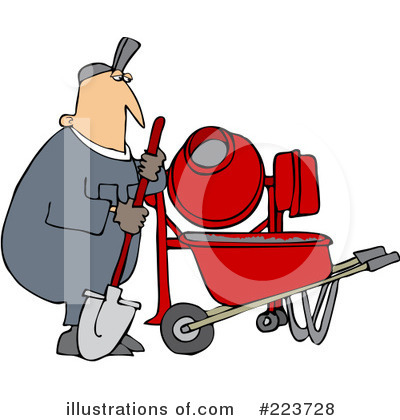 Royalty-Free (RF) Cement Mixer Clipart Illustration by djart - Stock Sample #223728