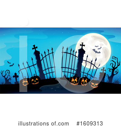 Royalty-Free (RF) Cemetery Clipart Illustration by visekart - Stock Sample #1609313