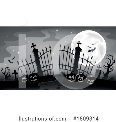Royalty-Free (RF) Cemetery Clipart Illustration by visekart - Stock Sample #1609314