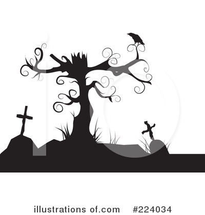Royalty-Free (RF) Cemetery Clipart Illustration by Vitmary Rodriguez - Stock Sample #224034