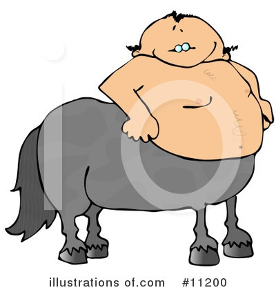 Royalty-Free (RF) Centaur Clipart Illustration by djart - Stock Sample #11200