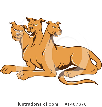 Royalty-Free (RF) Cerberus Clipart Illustration by patrimonio - Stock Sample #1407670