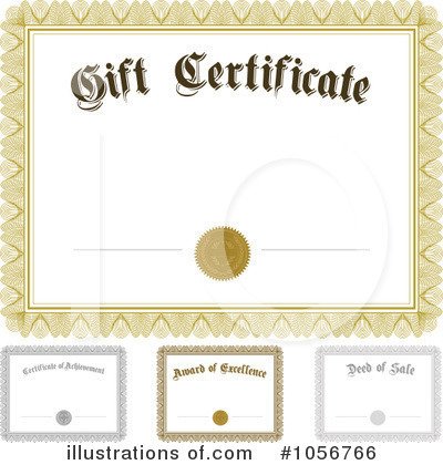 Royalty-Free (RF) Certificate Clipart Illustration by BestVector - Stock Sample #1056766