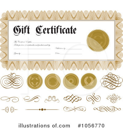 Royalty-Free (RF) Certificate Clipart Illustration by BestVector - Stock Sample #1056770