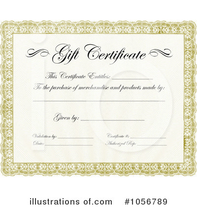 Royalty-Free (RF) Certificate Clipart Illustration by BestVector - Stock Sample #1056789