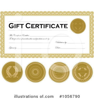 Royalty-Free (RF) Certificate Clipart Illustration by BestVector - Stock Sample #1056790