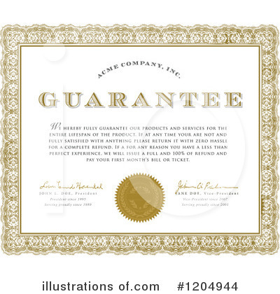 Guarantee Clipart #1204944 by BestVector