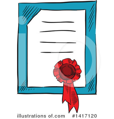 Royalty-Free (RF) Certificate Clipart Illustration by Vector Tradition SM - Stock Sample #1417120