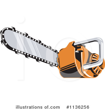 Royalty-Free (RF) Chainsaw Clipart Illustration by patrimonio - Stock Sample #1136256