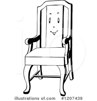 Royalty-Free (RF) Chair Clipart Illustration by Prawny Vintage - Stock Sample #1207439