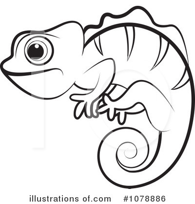 Royalty-Free (RF) Chameleon Clipart Illustration by Lal Perera - Stock Sample #1078886