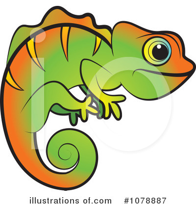 Royalty-Free (RF) Chameleon Clipart Illustration by Lal Perera - Stock Sample #1078887