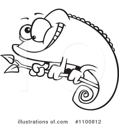 Royalty-Free (RF) Chameleon Clipart Illustration by toonaday - Stock Sample #1100812