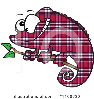 Royalty-Free (RF) Chameleon Clipart Illustration by toonaday - Stock Sample #1100820