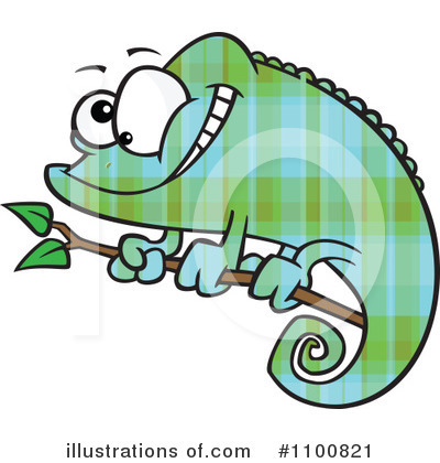Royalty-Free (RF) Chameleon Clipart Illustration by toonaday - Stock Sample #1100821