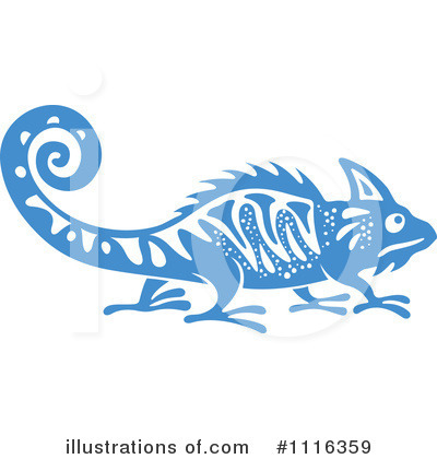 Royalty-Free (RF) Chameleon Clipart Illustration by Vector Tradition SM - Stock Sample #1116359