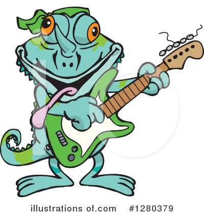 Royalty-Free (RF) Chameleon Clipart Illustration by Dennis Holmes Designs - Stock Sample #1280379