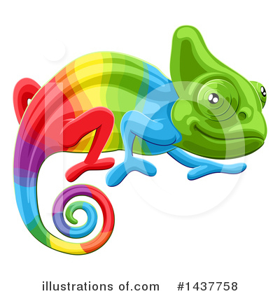 Royalty-Free (RF) Chameleon Clipart Illustration by AtStockIllustration - Stock Sample #1437758