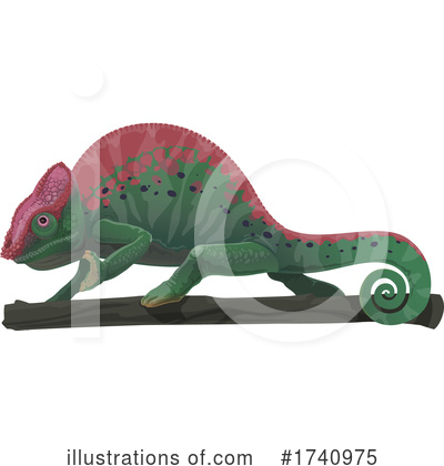 Royalty-Free (RF) Chameleon Clipart Illustration by Vector Tradition SM - Stock Sample #1740975