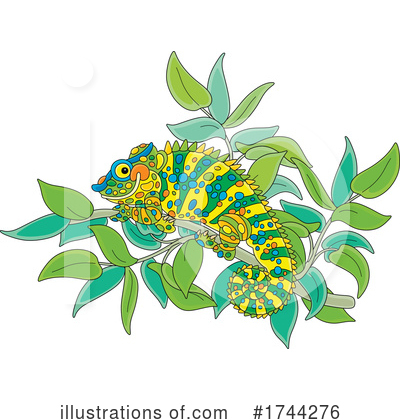 Royalty-Free (RF) Chameleon Clipart Illustration by Alex Bannykh - Stock Sample #1744276