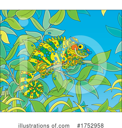 Royalty-Free (RF) Chameleon Clipart Illustration by Alex Bannykh - Stock Sample #1752958